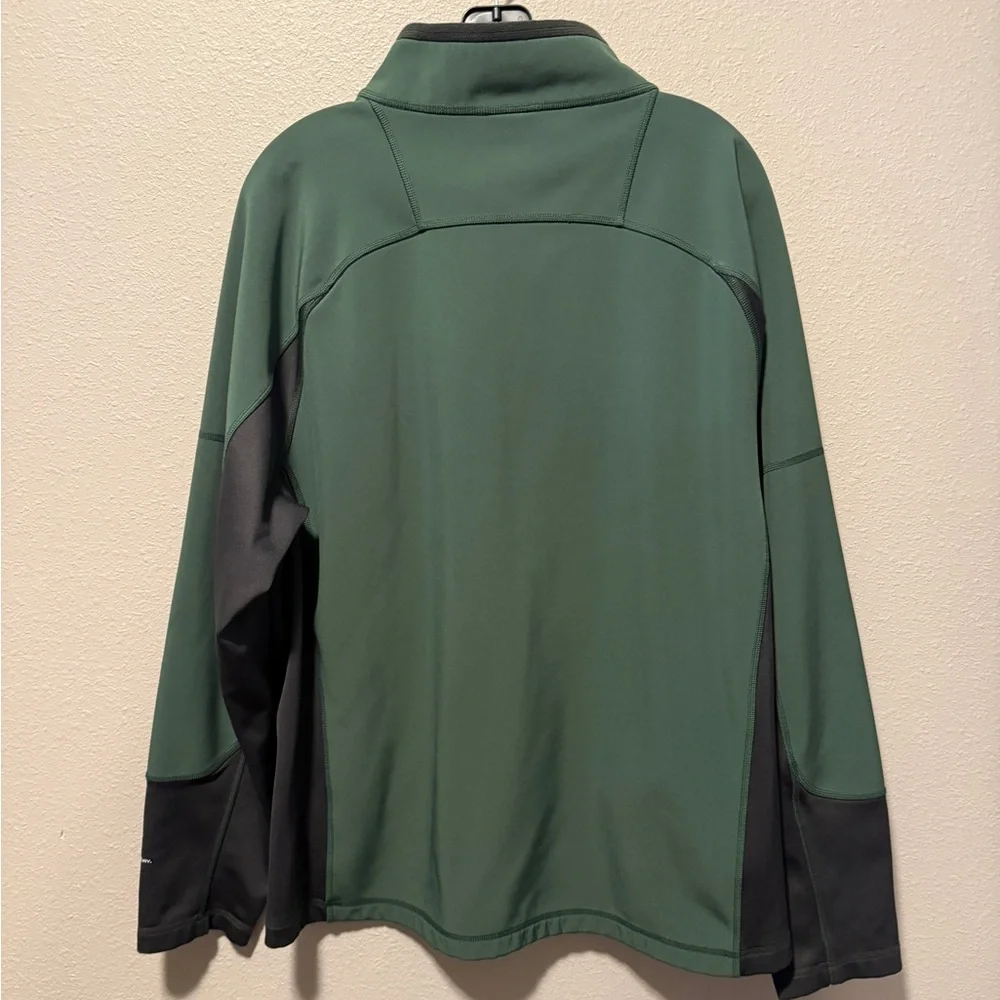 THE NORTH FACE Men Jumper Size XL‎ Quarter-Zip Pullover Green High Neck Stretch